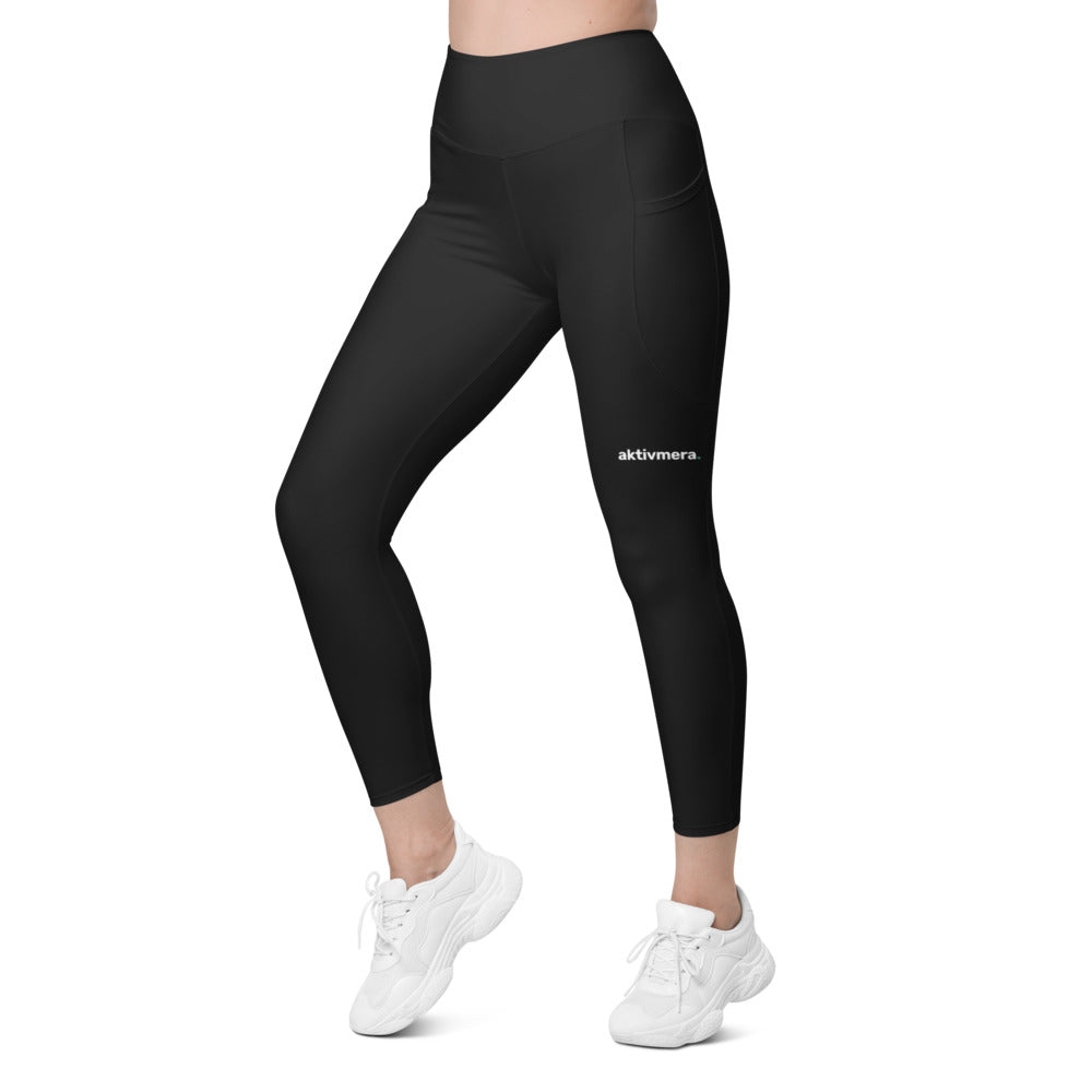 Tights med fickor – Hög midja – Svart