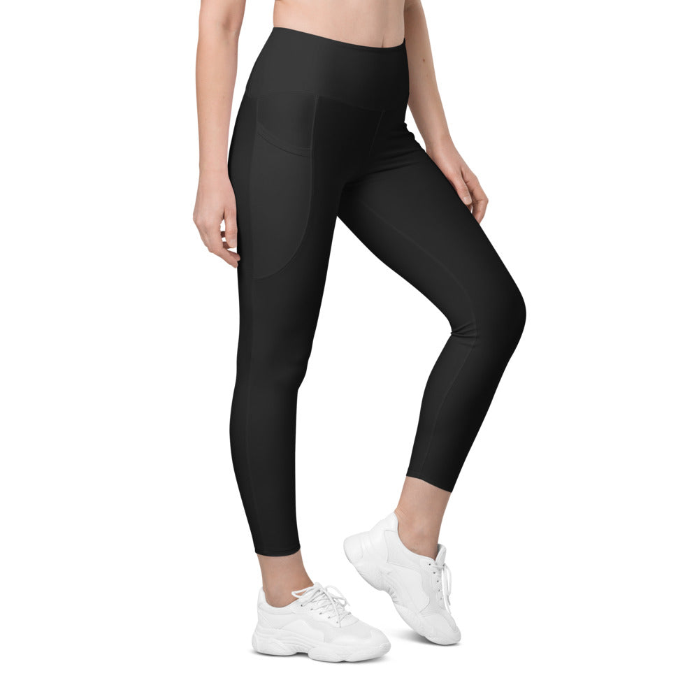 Tights med fickor – Hög midja – Svart