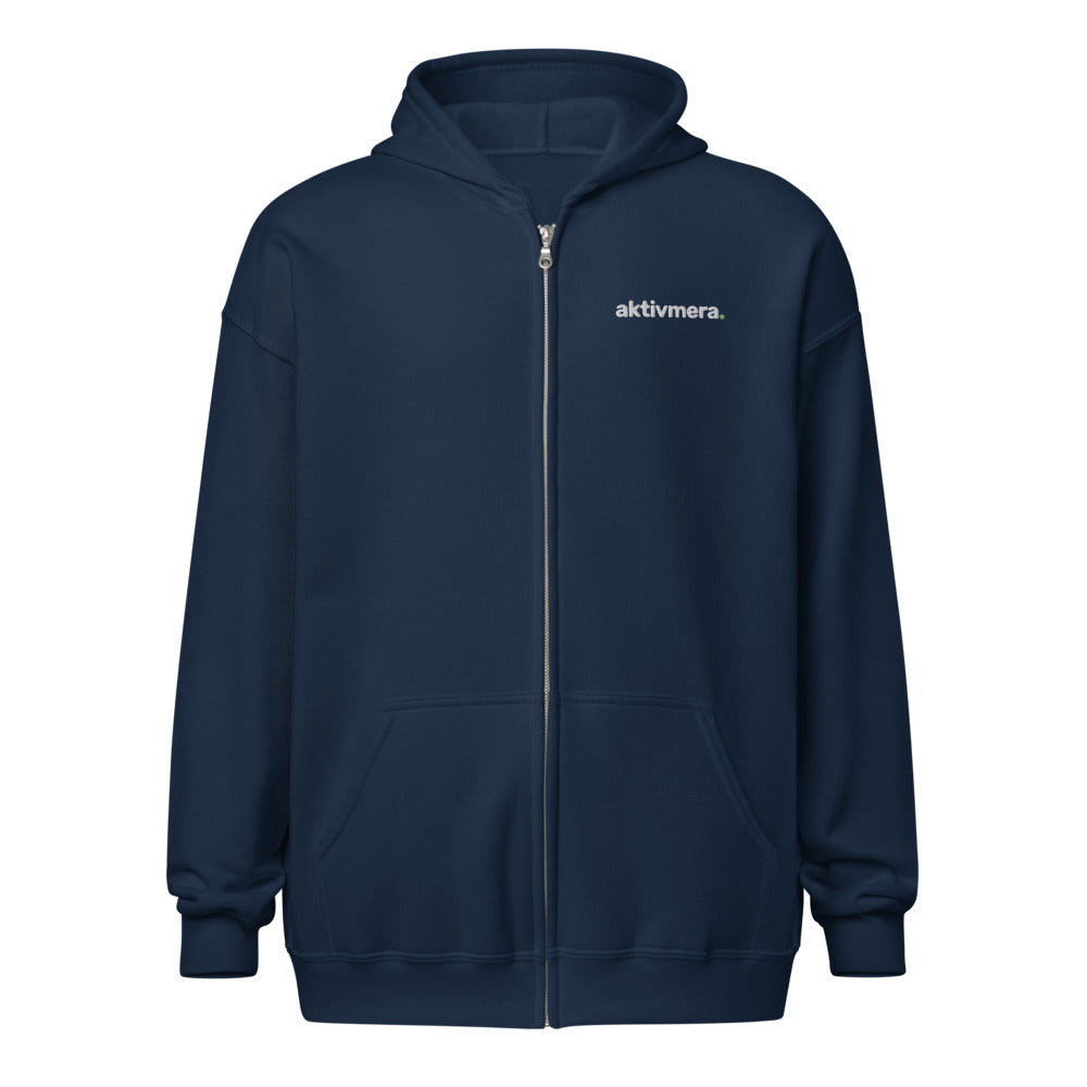 Zip-huvtröja – Unisex – Marinblå