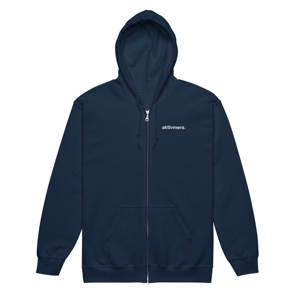 Zip-huvtröja – Unisex – Marinblå