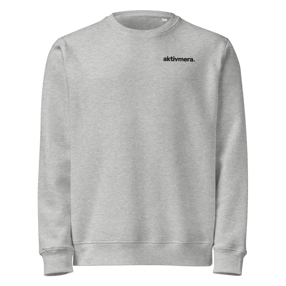 Ekologisk Collegetröja – Unisex – Gråmelerad