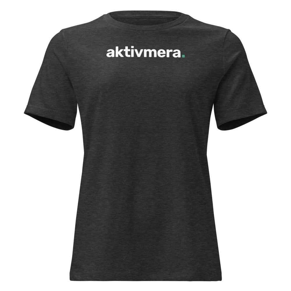 T-shirt Avslappnad – Dam – Mörkgrå melerad